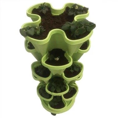 Torre con macetero apilable de 6-niveles